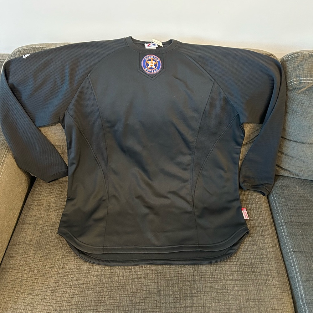 Majestic Authentic Therma Base Houston Astros Black Pullover Men’s Sz: Large